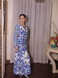 Blue Digital KAftan 2PC