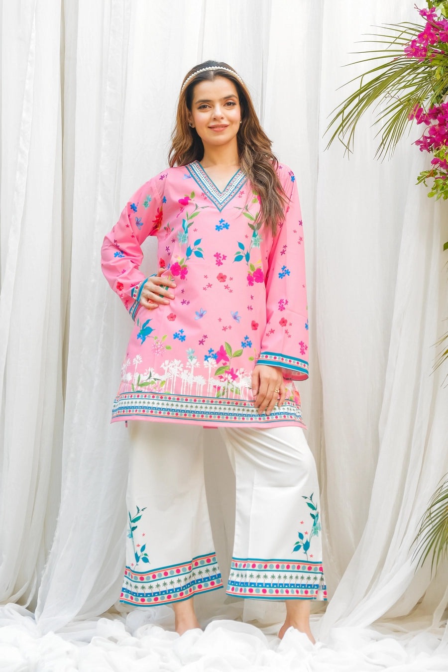 Floral Digital Print 2Pc